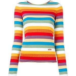 Chloe Multicolor Striped Long Sleeve Tee